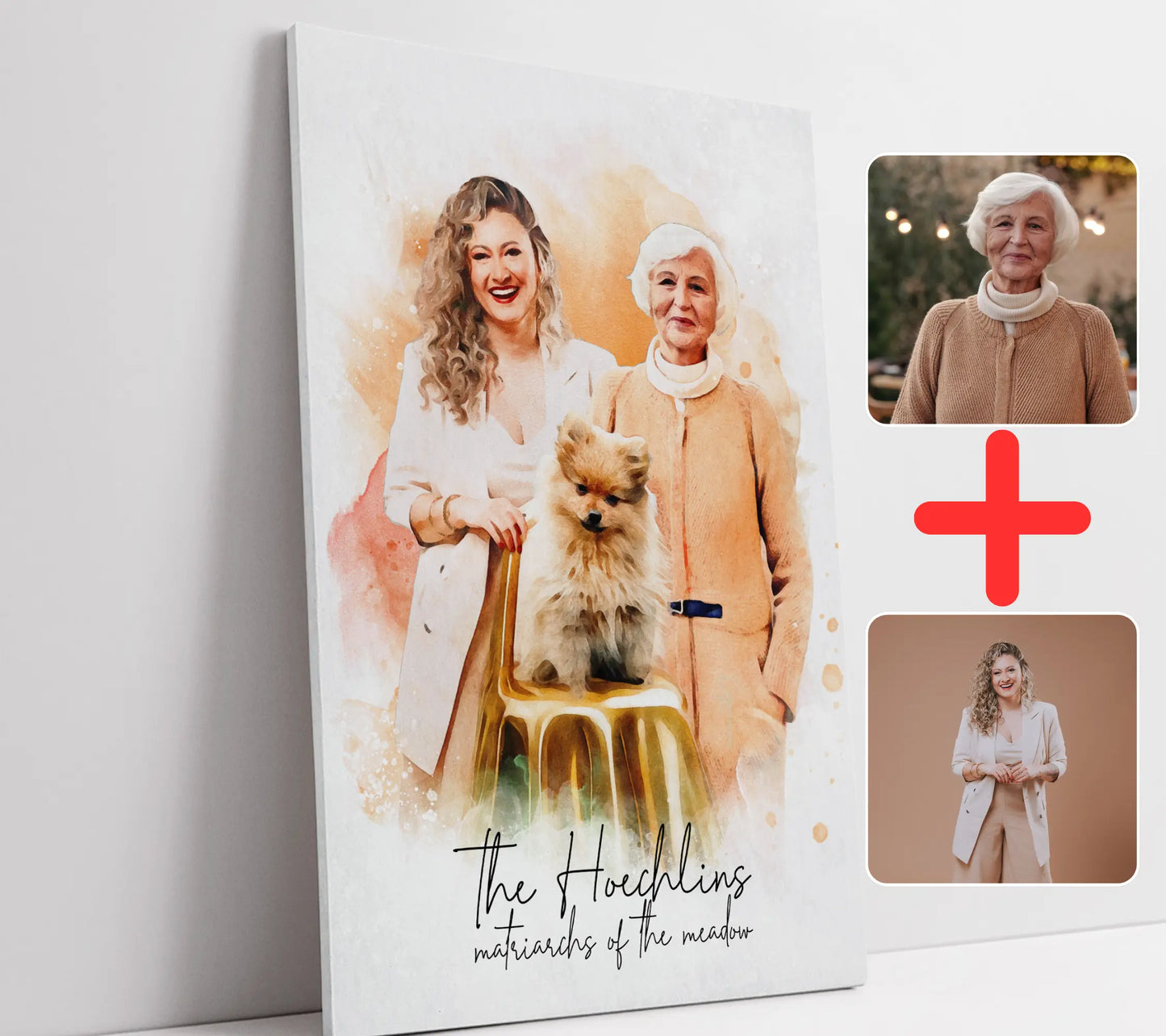 Combine Photos On Canvas: Add Loved Ones To Portrait