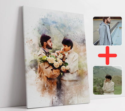 Combine Photos On Canvas: Add Loved Ones To Portrait