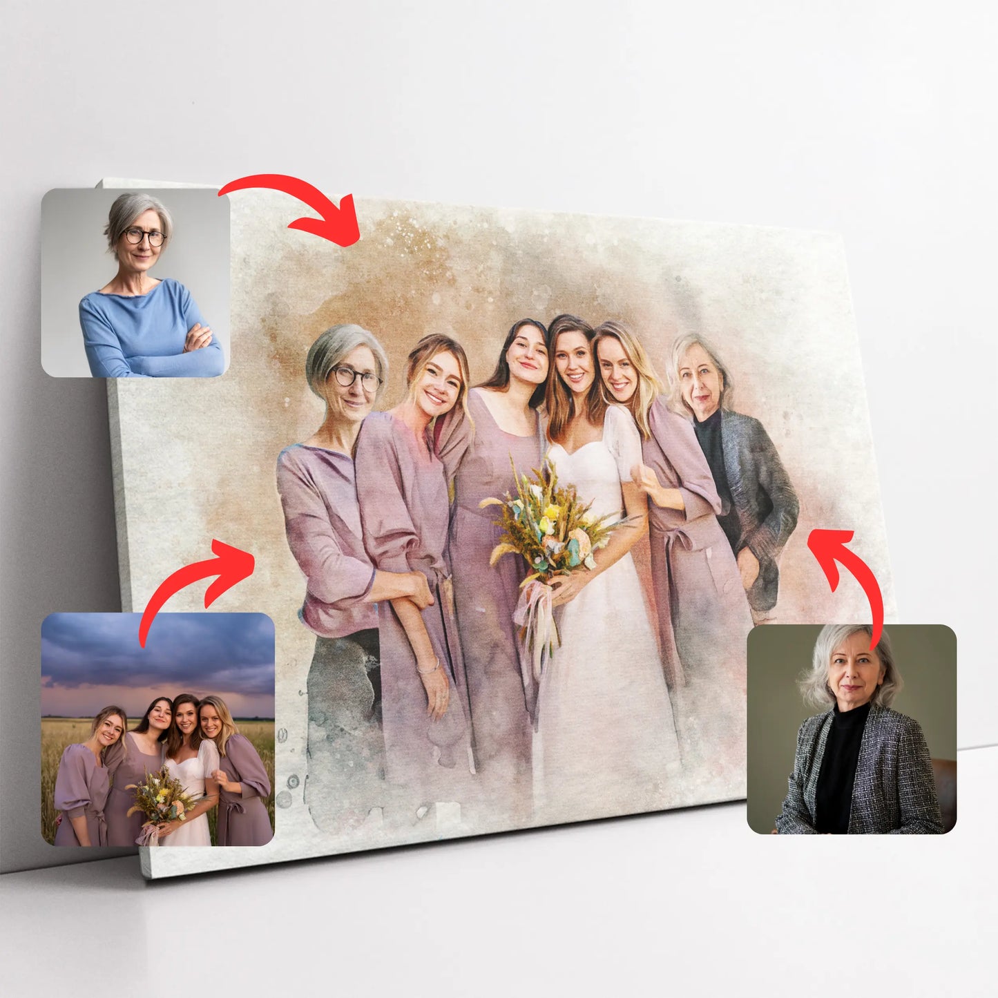 Combine Photos On Canvas: Add Loved Ones To Portrait