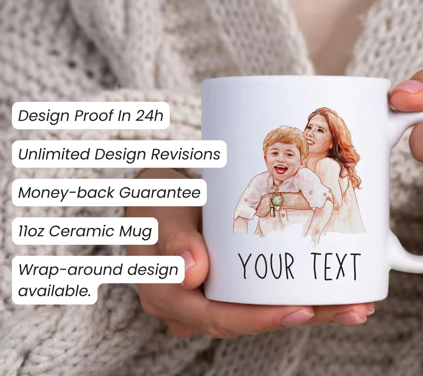 The Memory Mug: Your Custom Mug With Portrait & Text